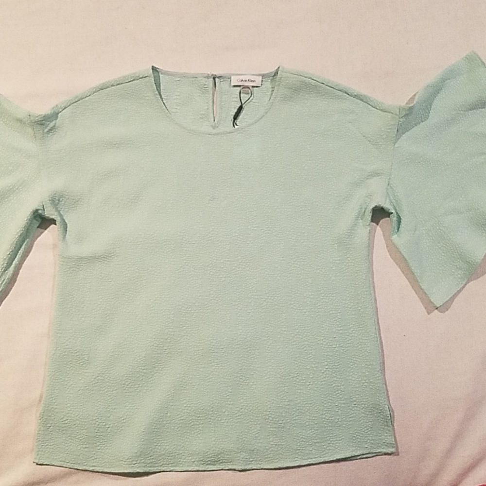 Calvin Klein flutter sleeve top